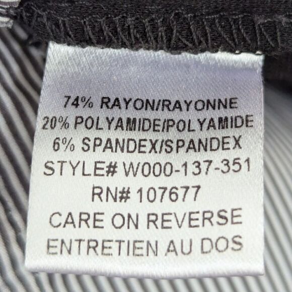 alice + olivia Employed Stretch Slim Black Trousers Women's Size 4 - Picture 4 of 5